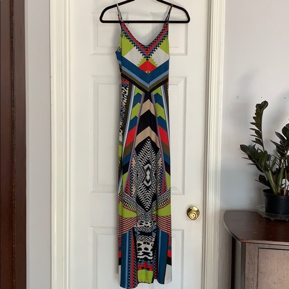 Abstract Stretch Maxi Dress - Picture 3 of 4